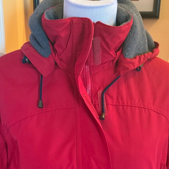 Lands' End Women's Vibrant Red Puffer Coat - Picture 2 of 6